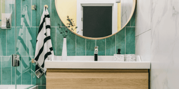 Bathroom Trends Pop of Color