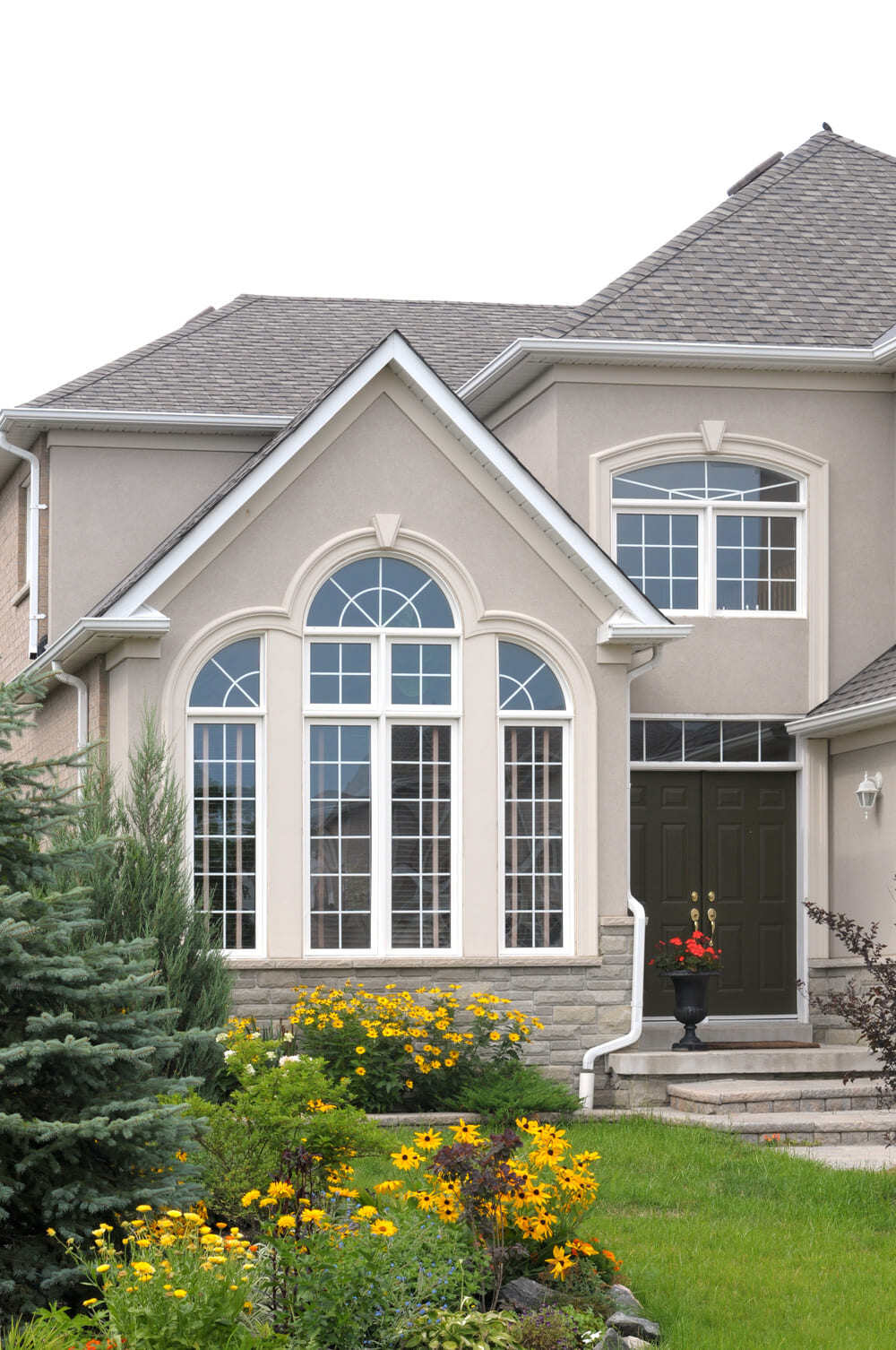 Stock Image of House with New Windows Vertical