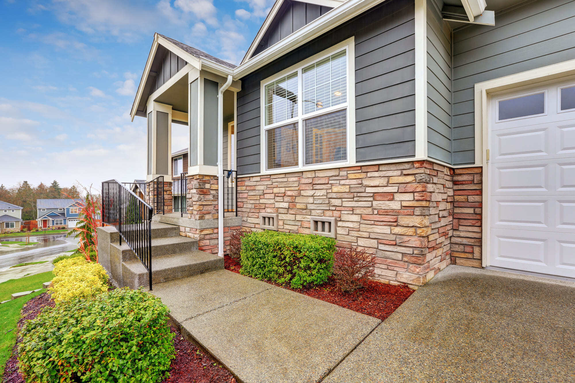 Stock Image of House with New Windows