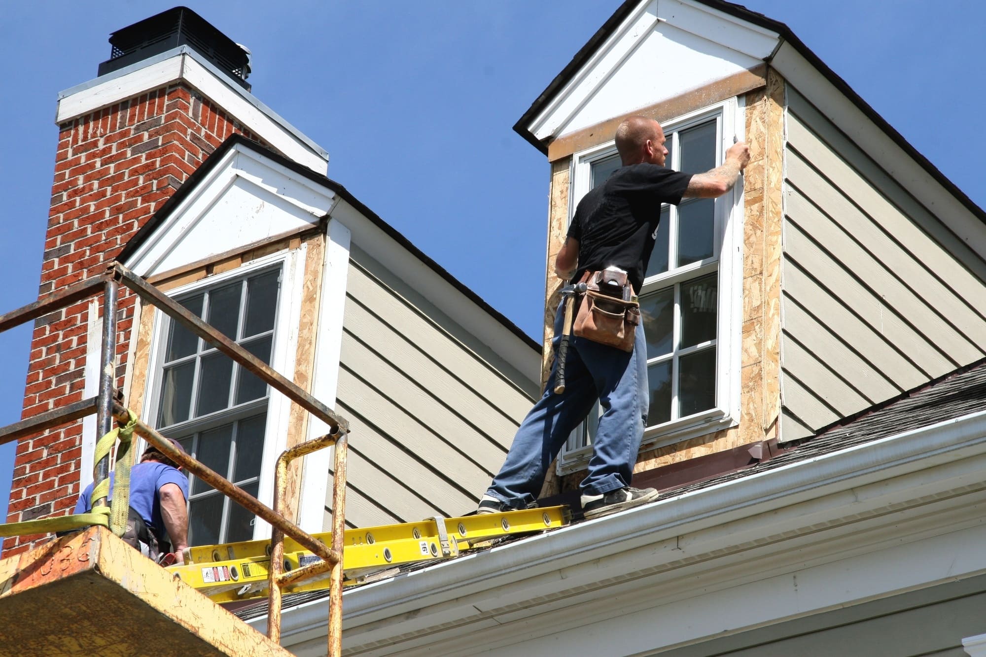 Stock Image of Window Replacement on Dormers