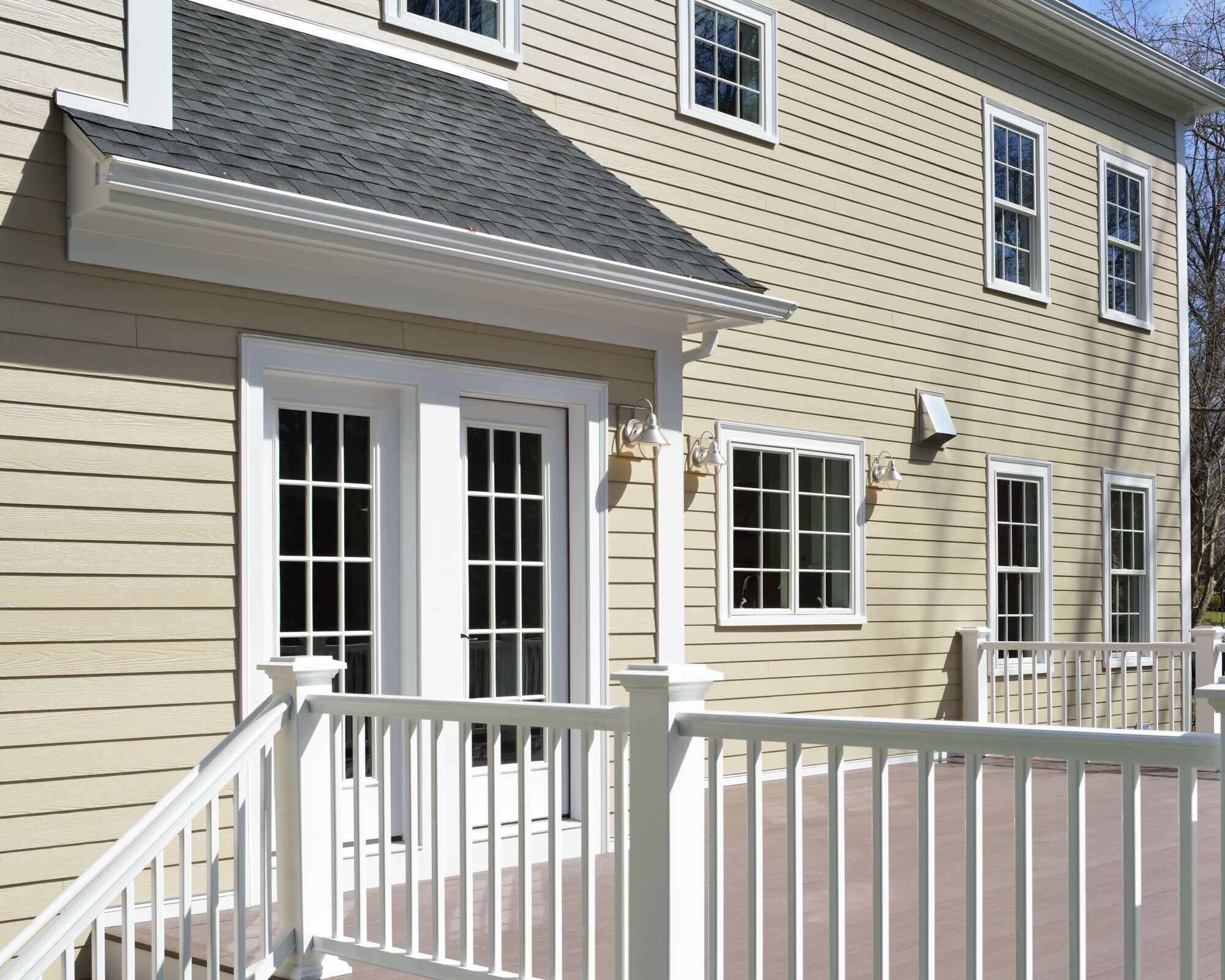 Stock Images of Windows and Doors On House with Deck