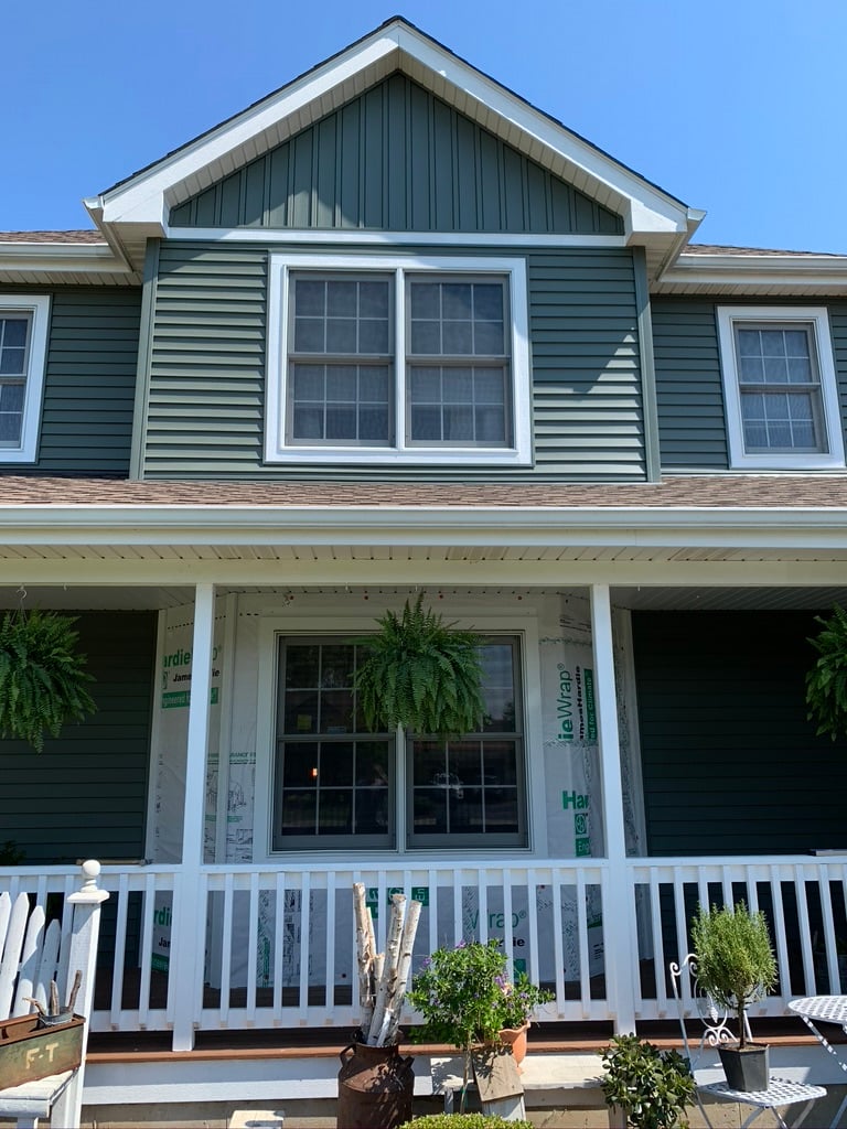 green siding