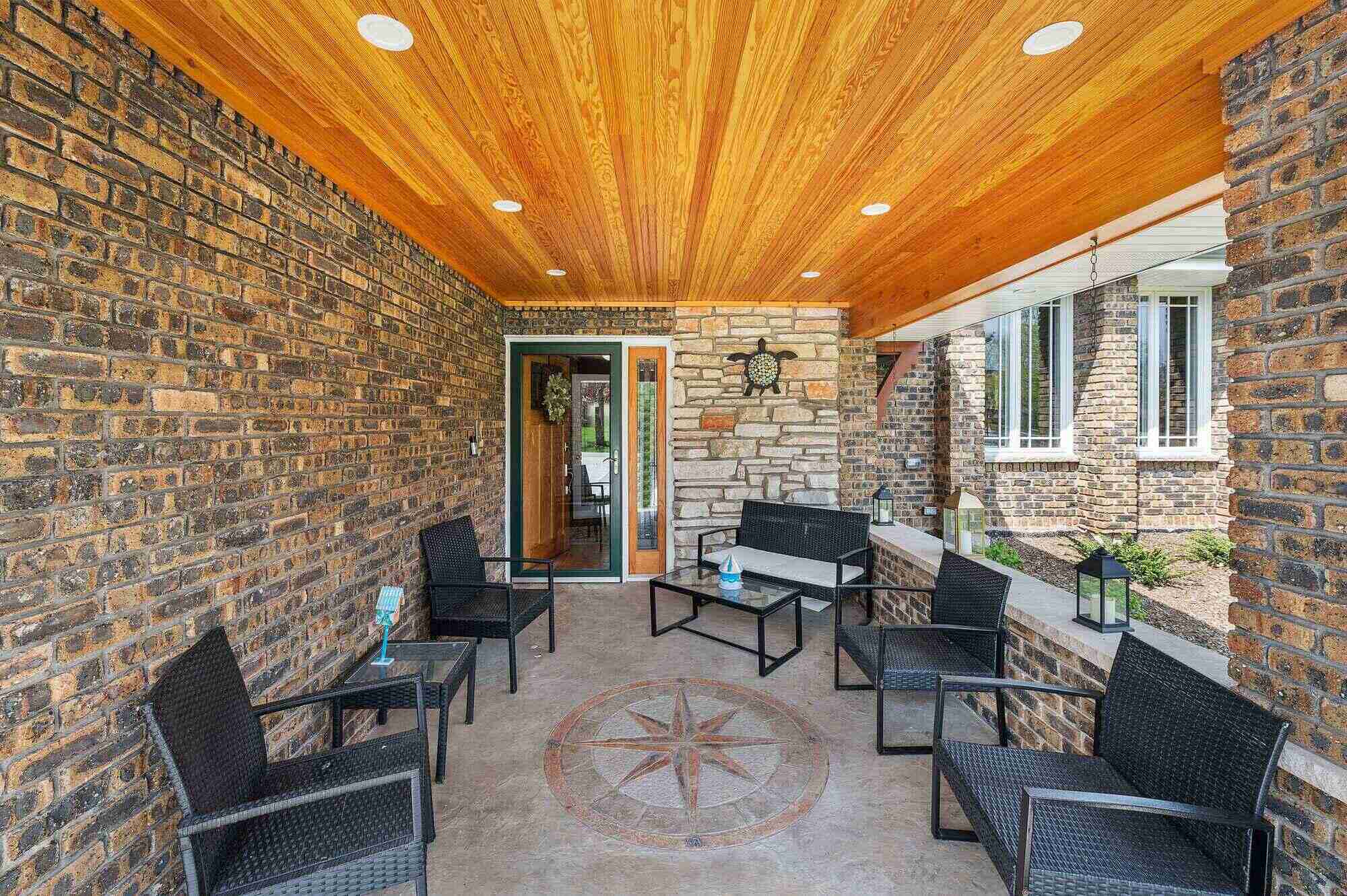 wood ceiling porch in chicago