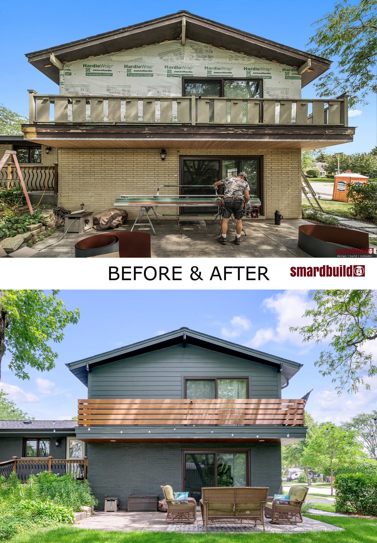 Balcony Exterior Remodel Arlington Heights